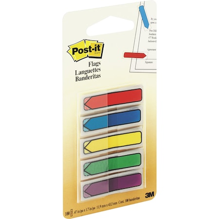 Post-It FLAGS, ARROW, 1/2, 100, STNDRD PK MMM684ARR1